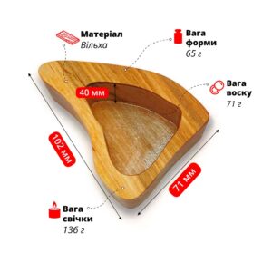 Маленька трикутна, Дерево Вільха, Форма-Кашпо (F-05), Fastisi Wooden