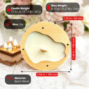 Арома свічка, Бук дерево, груша крива, Fastisi Wooden Aroma Candles, CAN-58